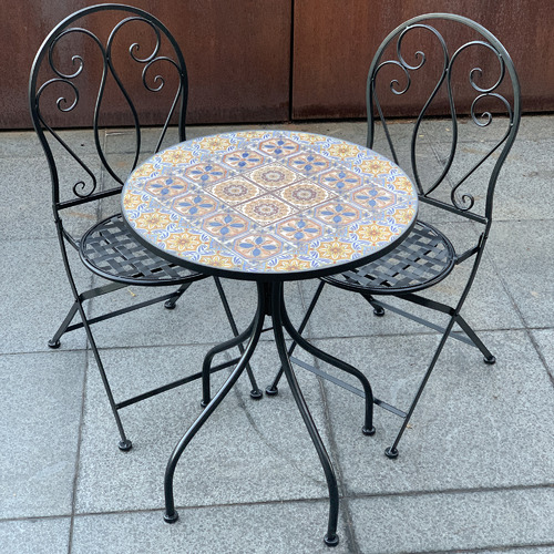 The Complete Garden 2 Seater Mosaic Naples Outdoor Bistro Set